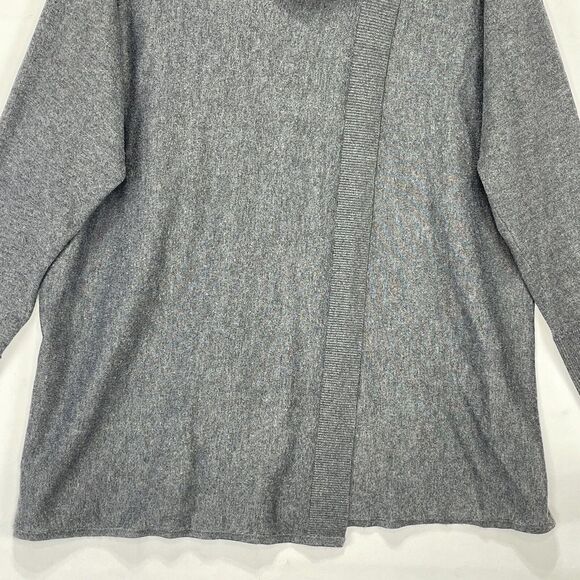 JM Collection Sweater Womens Size L Gray Crossover Turtleneck Dolman Sleeve - Picture 11 of 11